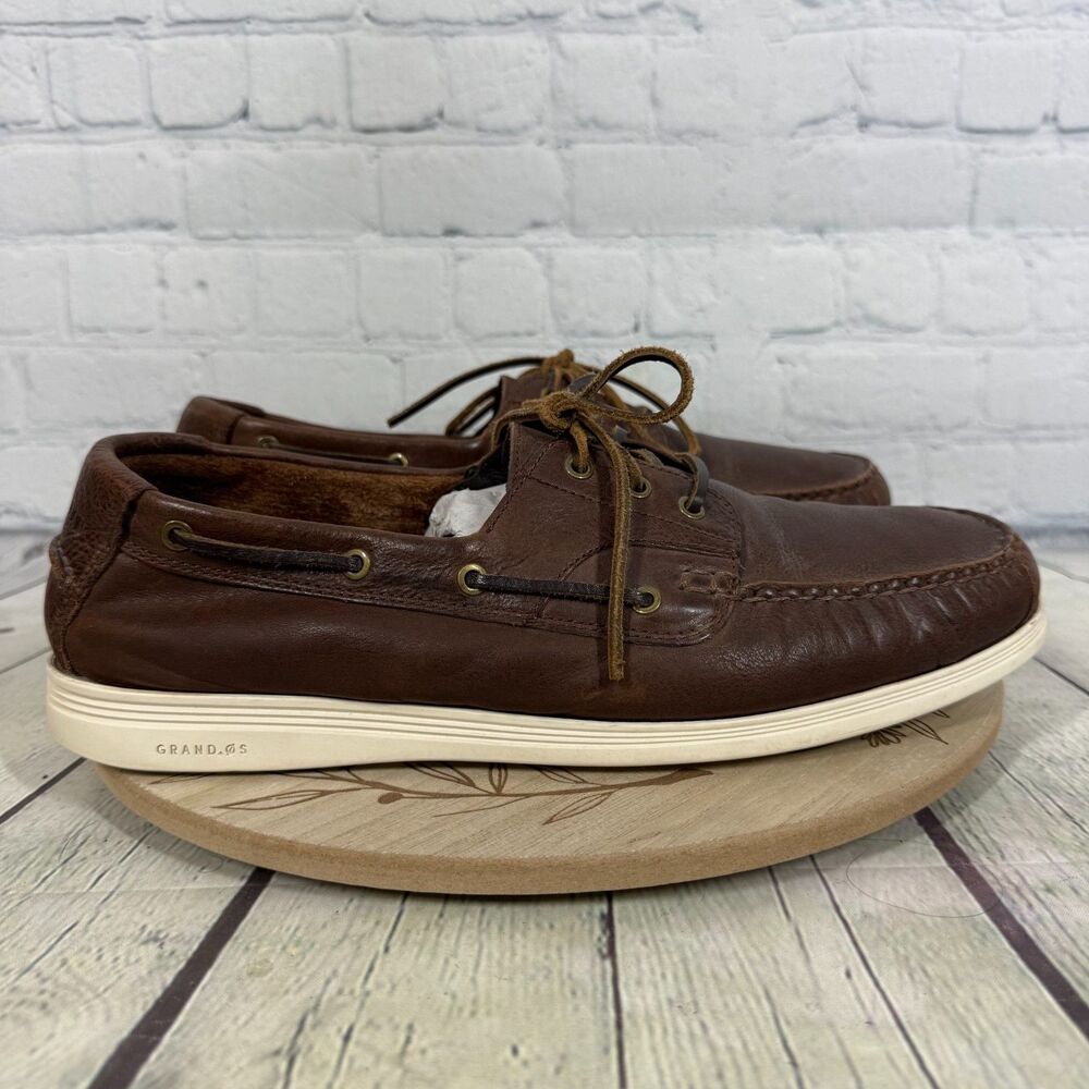 Cole Haan Grand OS Leather Dockers Boat Shoes Men Size 11.5 Casual Preppy